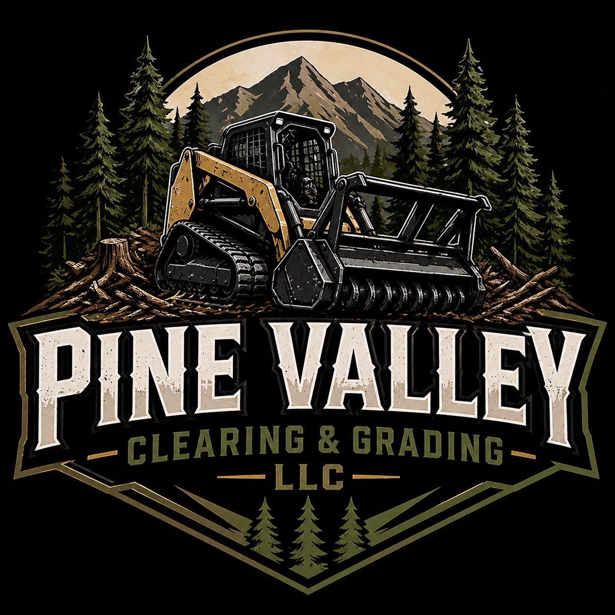 Pine Valley Clearing and Grading logo